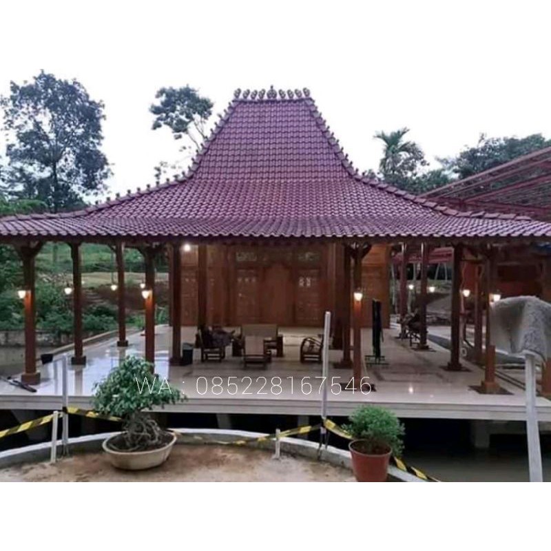 Jual RUMAH JOGLO 10M X 12M BAHAN KAYU JATI Shopee Indonesia
