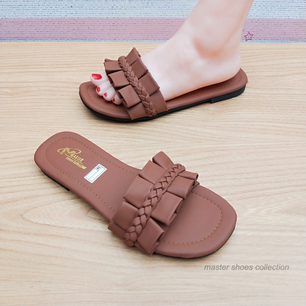 Jual 99 Sale | Sandal Teplek Selop Lipat Kombinasi Flat Tali Kepang ...