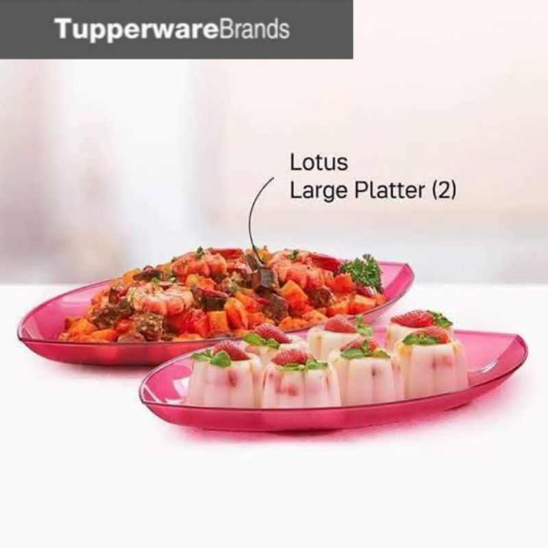 Jual Tupperware Lotus Large Platter (1 Pcs) Limited Edition Nampan