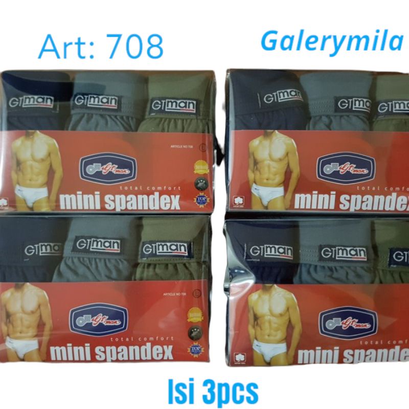 Jual [ isi 3 pcs ] GT man mini spandek celana dalam pria/underwear ...