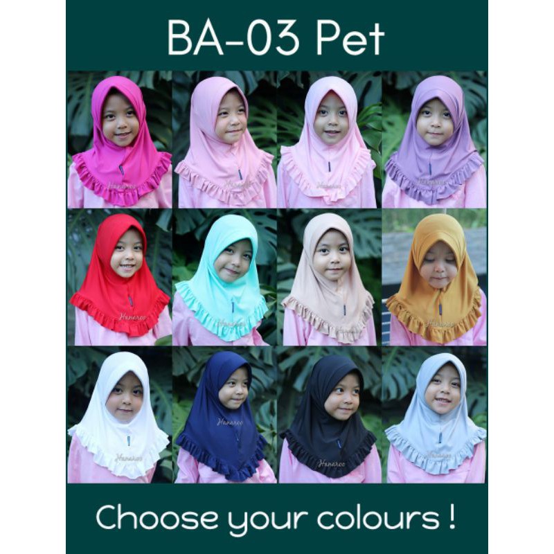 Jual Hanaroo Hijab Bayi dan Balita BA-03 Pet | Shopee Indonesia