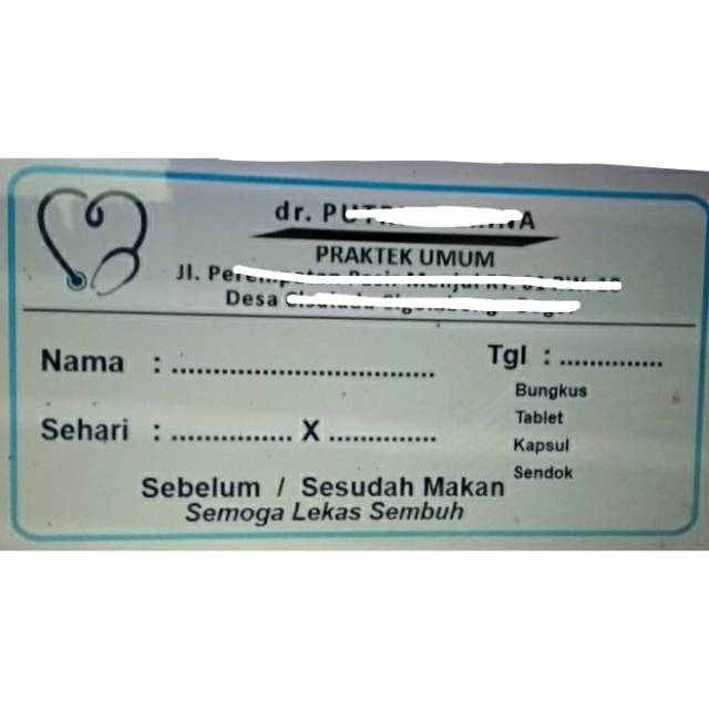 Jual Etiket Label Stiker Sticker Obat Klinik Rumah Sakit Jadwal Minum
