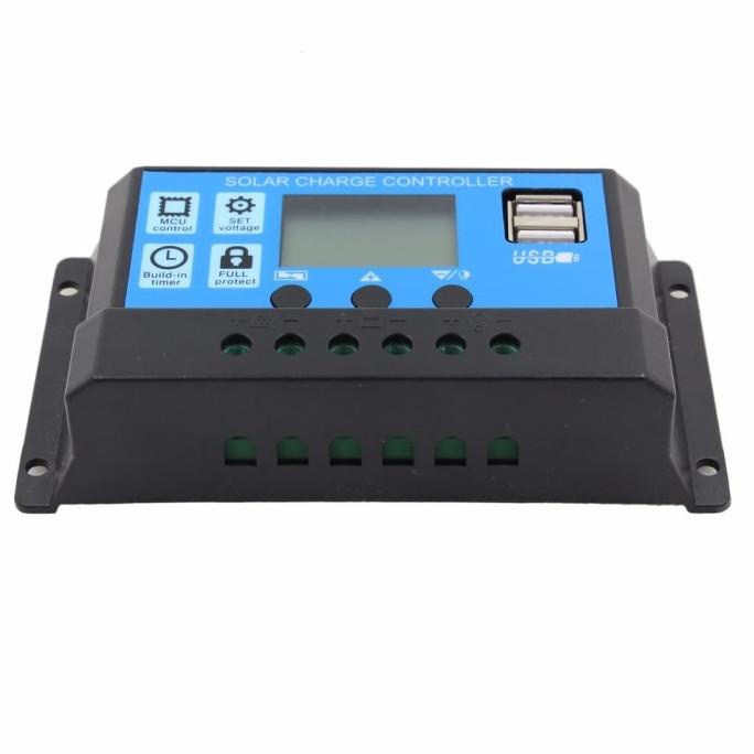 Jual [10A] Pwm Solar Charge Controller 12V 24V 10A With Lcd And Usb ...