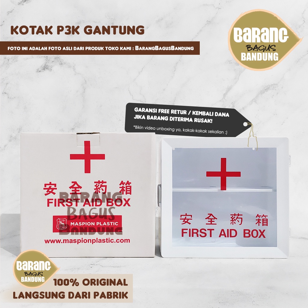 Jual Kotak P3K Penyimpanan Obat Dinding / Gantung / First Aid Kit Box ...