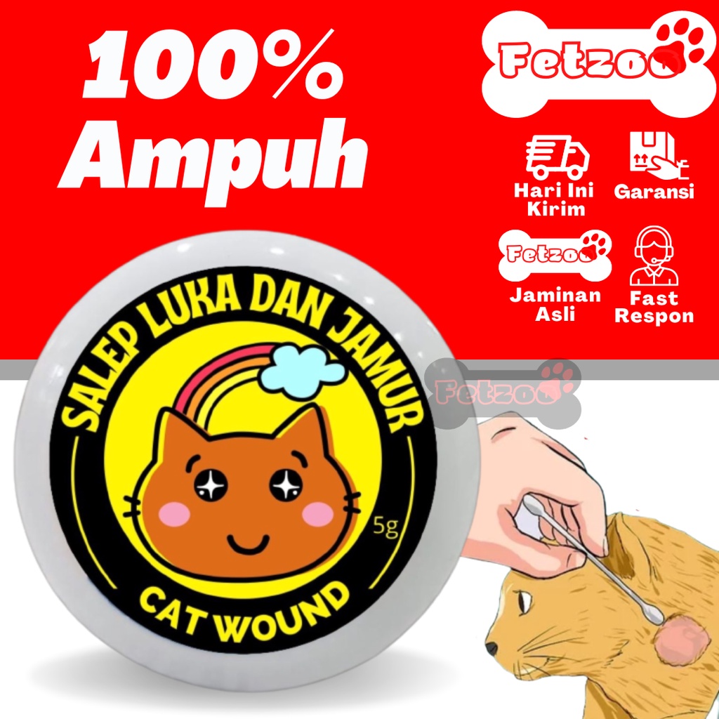 Jual SALEP LUKA TERBUKA BASAH BERANTEM BERNANAH BOLONG JAMUR CAT WOUND