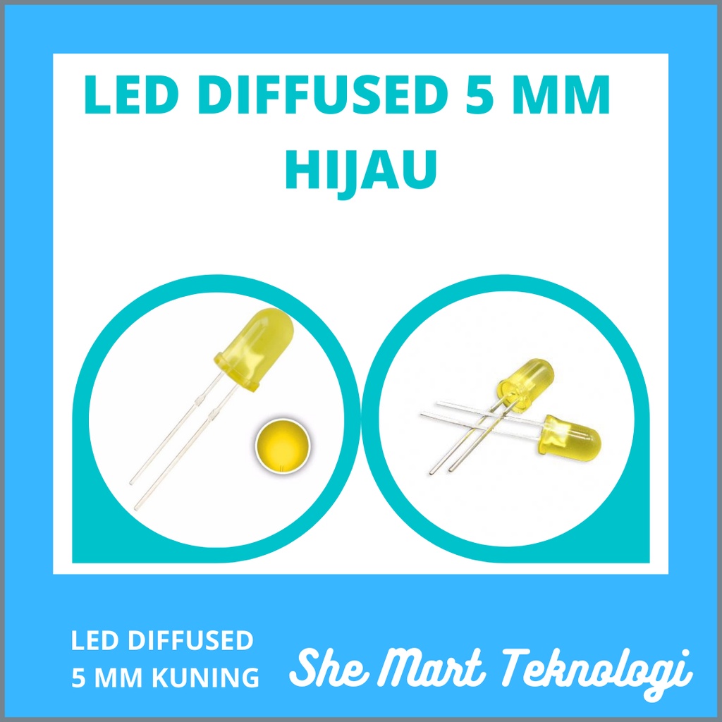 Jual LED Warna Kuning 5mm isi 5pcs per pack | Shopee Indonesia