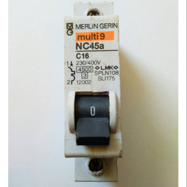 Jual Merlin Gerin multi9 NC45a C16 MCB Breaker 16 A | Shopee Indonesia