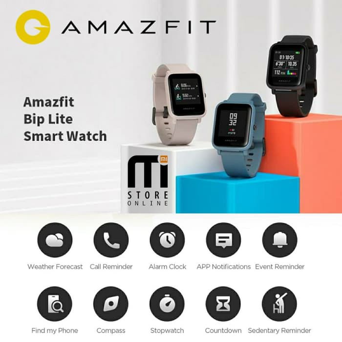 Jual Jam Tangan Xiaomi Amazfit BIP Lite Sports Series SmartWatch Hitam MURAH Shopee Indonesia