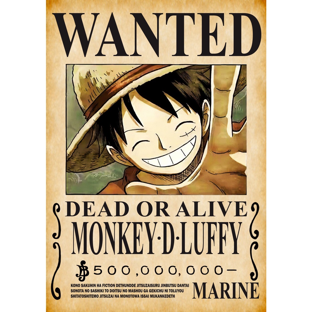 Wanted Poster Bounty Monkey D Luffy Dari Pertama Sampai Sekarang