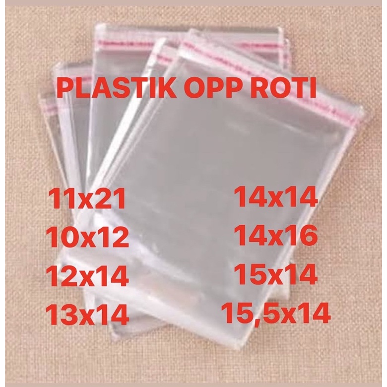 Jual PLASTIK OPP ROTI SEAL 11x21 10x12 12x14 13x14 14x14 14x16 15x14 ...