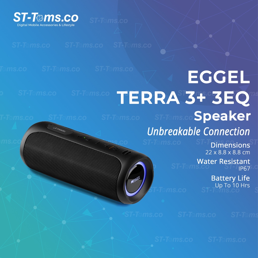 Jual Eggel Terra 3 Plus 3eq Terra 3 3eq Waterproof Bluetooth Speaker