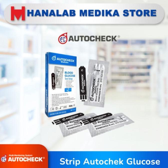 Jual Autocheck GluCare Test Strip Blood Glucose isi 50 Strip | Shopee ...
