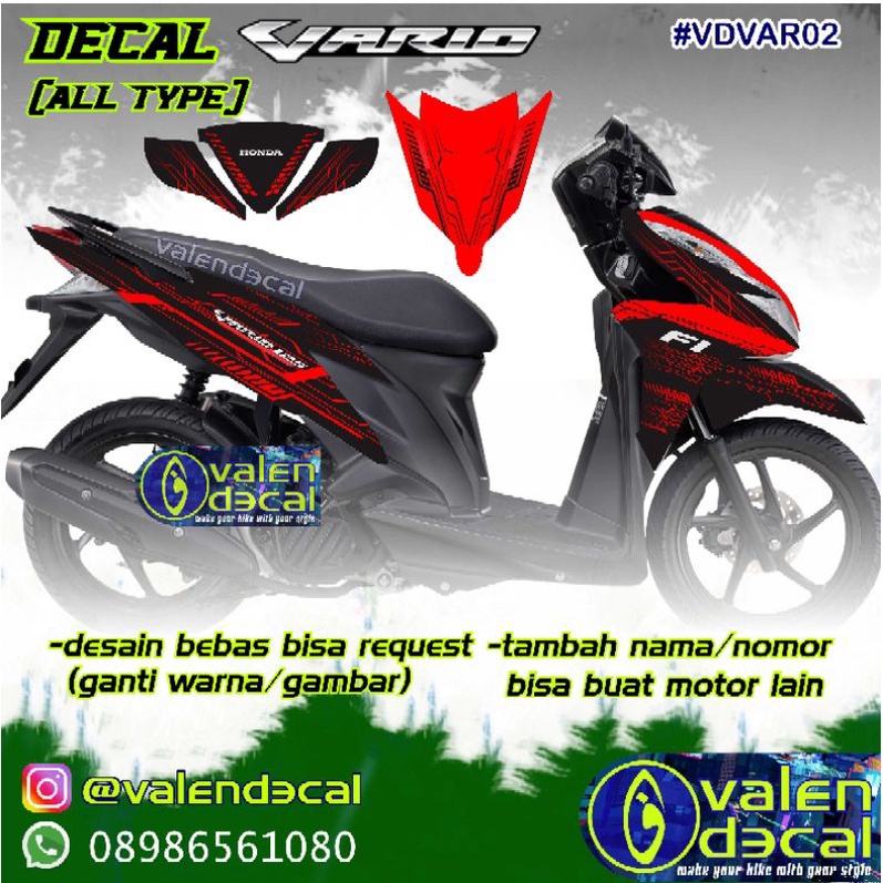 Jual Stiker Striping Decal Vario full body bisa request custom | Shopee