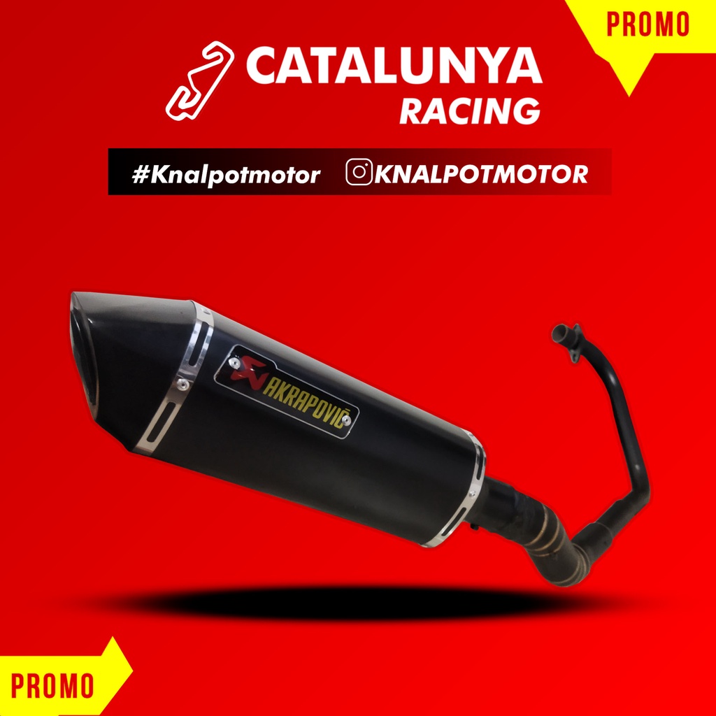 Jual Knalpot Racing Fullset AKRAPOVIC LAYANG FULL BLACK CBR150R CB150R ...