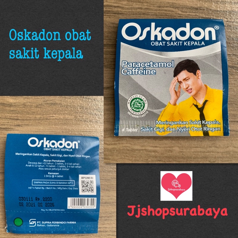 Jual Oskadon Obat Sakit Kepala Isi 4 Tablet Shopee Indonesia