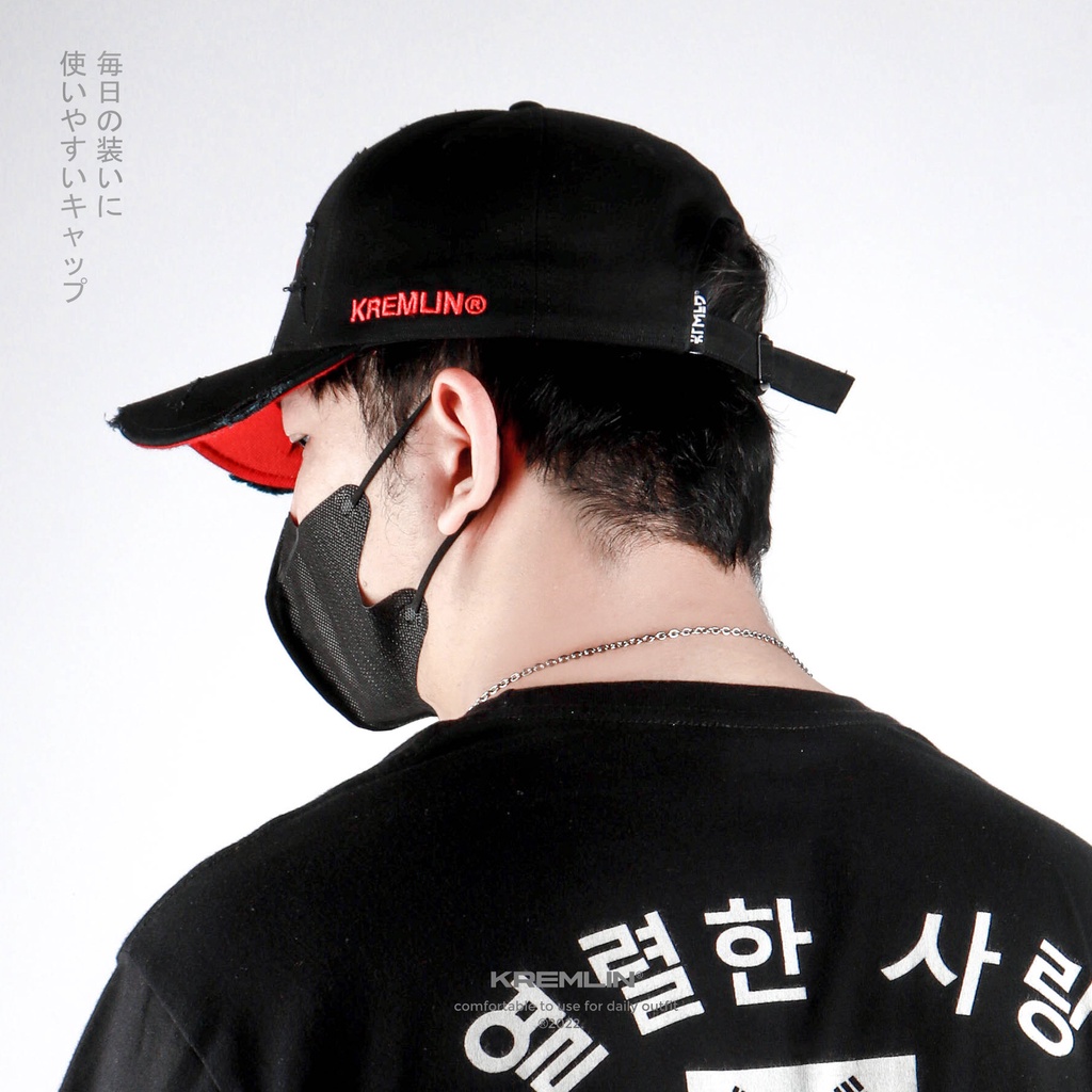 Jual Kremlin Topi Ripped Polo Cap Black - Akuma | Shopee Indonesia
