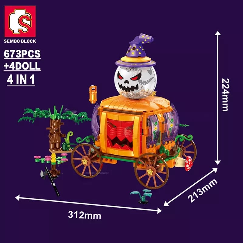 Jual Sembo Block Mainan Labu Halloween DIY Blok Kit Anak Sembo | Shopee ...
