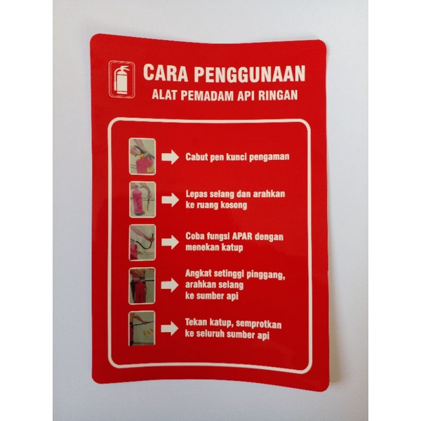 Jual Stiker Cara Penggunan Alat Pemadam Api Ringan APAR | Shopee Indonesia