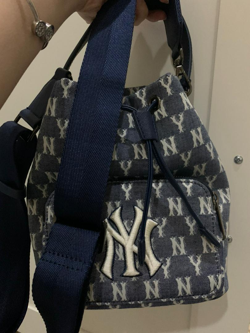 (ready)MLB MONOGRAM JACQUARD BUCKET BAG 100% ORI with authentic +price tag/  32BG34111 /tas MLB