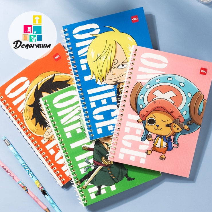 Jual Buku One Piece Spiral Notebook One Piece Luffy Zorro Sanji Spiral ...