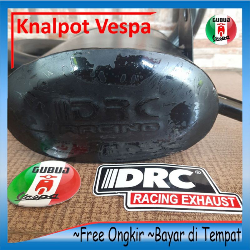 Knalpot Drc Logo Jual ORIGINAL Knalpot Vespa DRC Racing Standar Doff