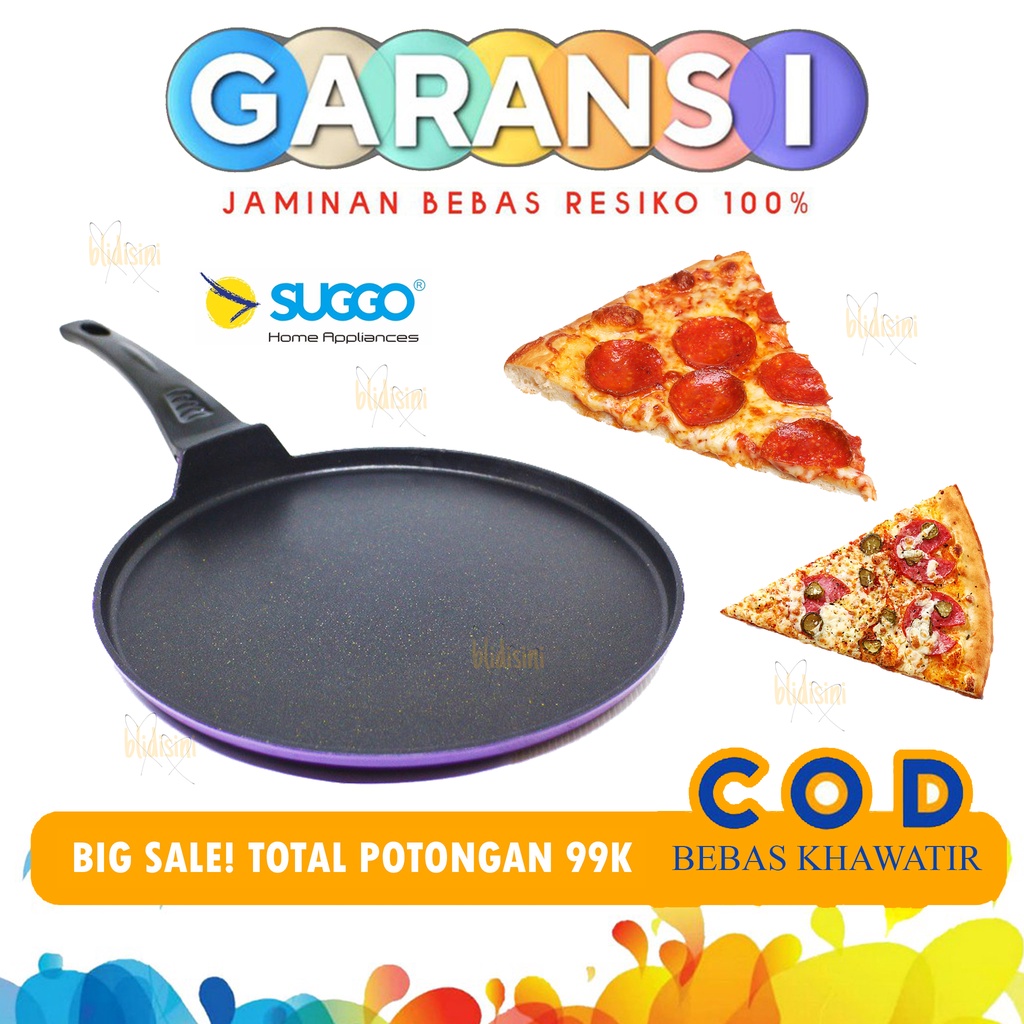 Jual Suggo Round Grill Pan Teflon Pizza Anti Lengket Cm Alat