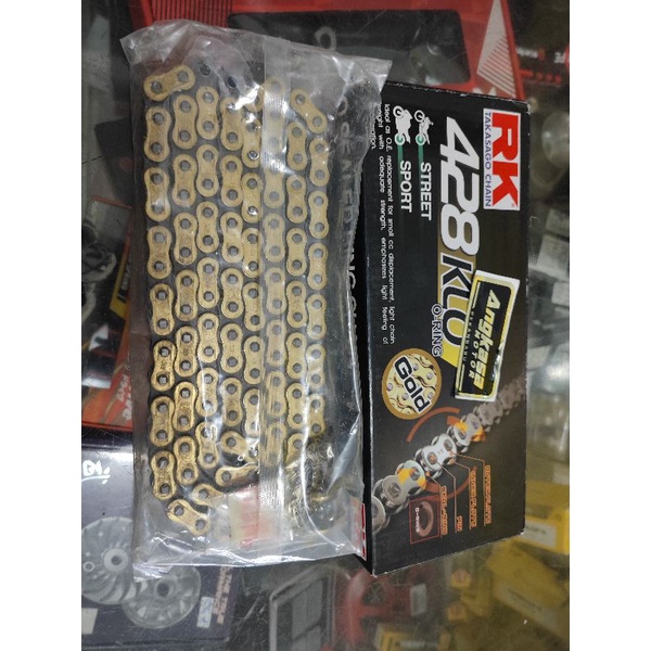 Jual rantai racing rk takasago 428 KLO 130L Oring chain original cocok ...