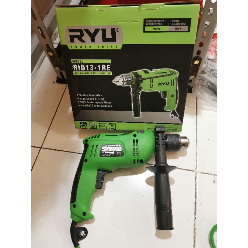 Jual Mesin Bor Tangan 13mm RYU RID13-1 RE Impact Drill 13 mm RID 13-1 ...
