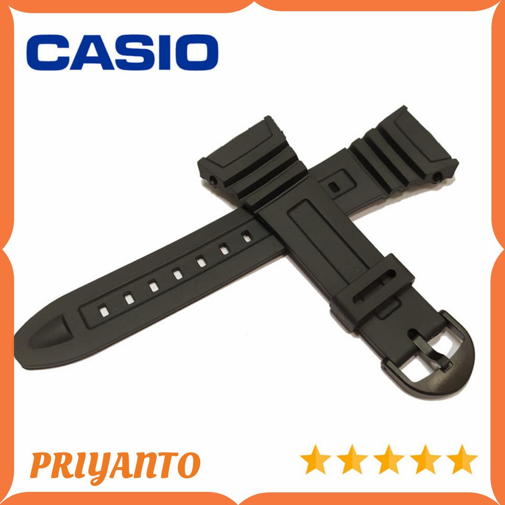 Cinturino Nero In Resina Flessibile Per Orologio Casio W96, W-96H, W96H