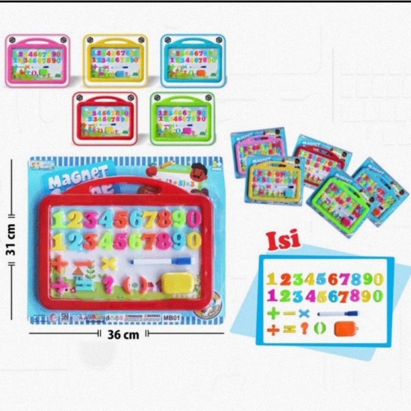 Jual MAINAN PAPAN MAGNET PLUS ANGKA - MAINAN EDUKASI ANAK PAPAN ...