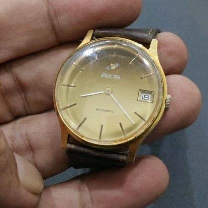 ENICAR 27J AUTOMATIC VINTAGE 168-55-01 SWISS Circa 1970 RARE