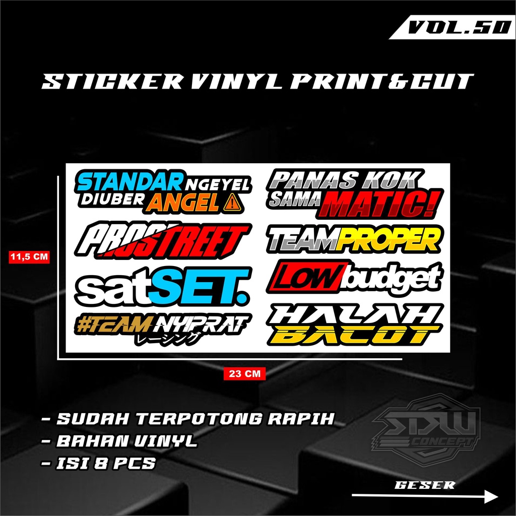 Jual Sticker Print Racing / Stiker racing terbaru / stiker motor ...