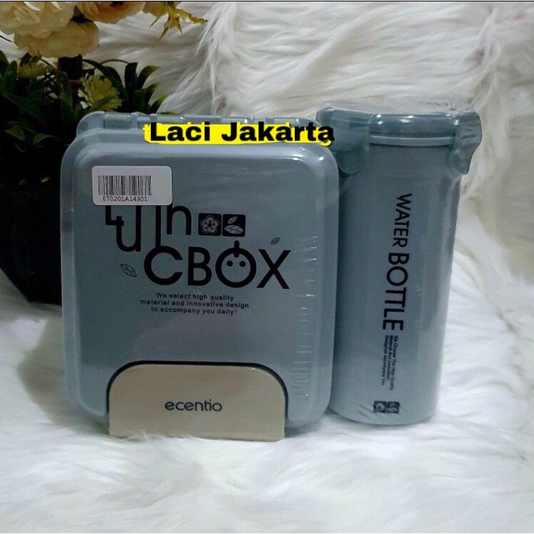 Jual Ecentio lunch box set botol minum esentio set tempat makan bekal ...