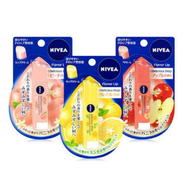Jual Japan special! NIVEA FLAVOR LIP DELICIOUS DROP LIP CREAM (Nivea ...