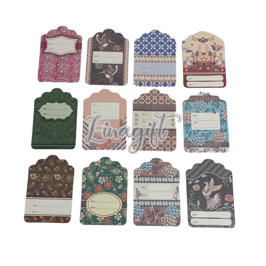 Jual ( Lsn 12 Pc ) SANWA GIFT CARD BATIK - HANG TAG SANSAN WAWA / KARTU ...