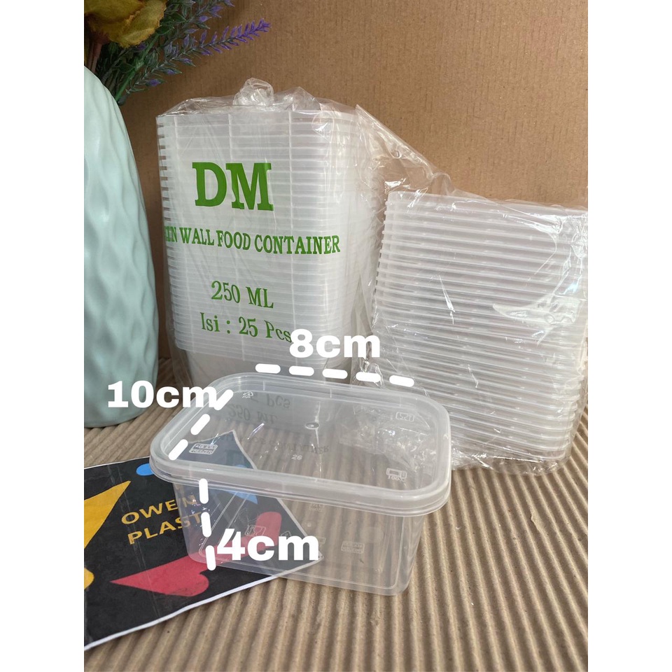 Jual Thinwall Merek Dm Persegi Panjang Rec Kotak Makan Plastik Mika