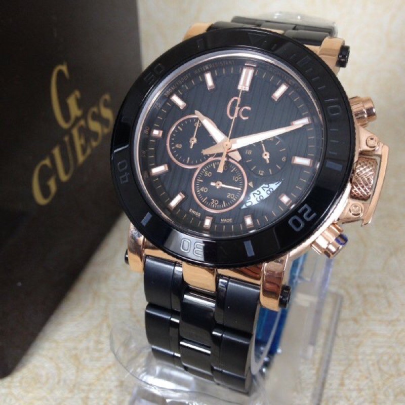 Jual Jam Pria Guess Collection GC X95002G2S Ori BM Baterai Steel Black Shopee Indonesia
