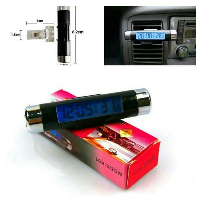 Jual free ongkir Termometer / Jam Digital Mobil / Dashboard / Car ...