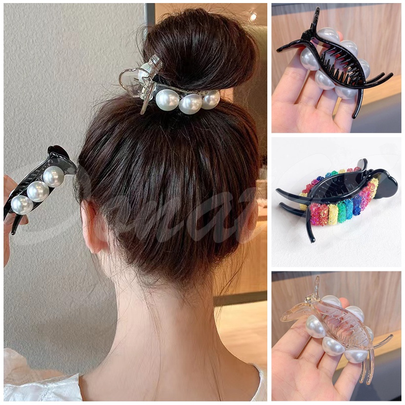 Jual Jepitan Rambut Manik-Manik Rainbow Unik Untuk Wanita - Hair Claw ...