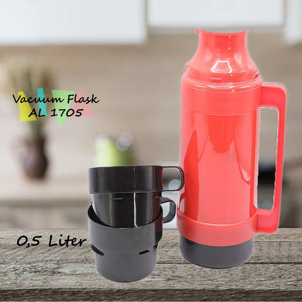 Jual Alldaysmart Termos Glass Vacuum Flask AL1705 500ML | Shopee Indonesia