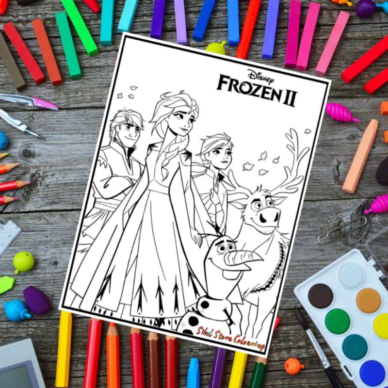 Frozen para colorir  Halaman mewarnai, Buku mewarna, Lembar mewarnai