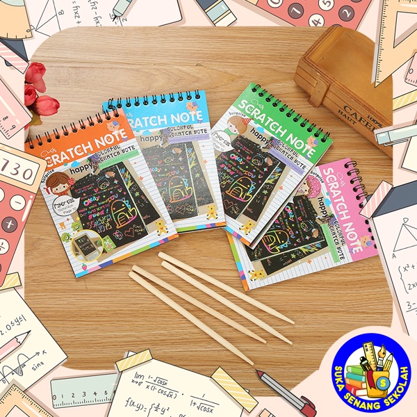 Jual Buku Magic Colourful Scratch Note B0042 | Shopee Indonesia