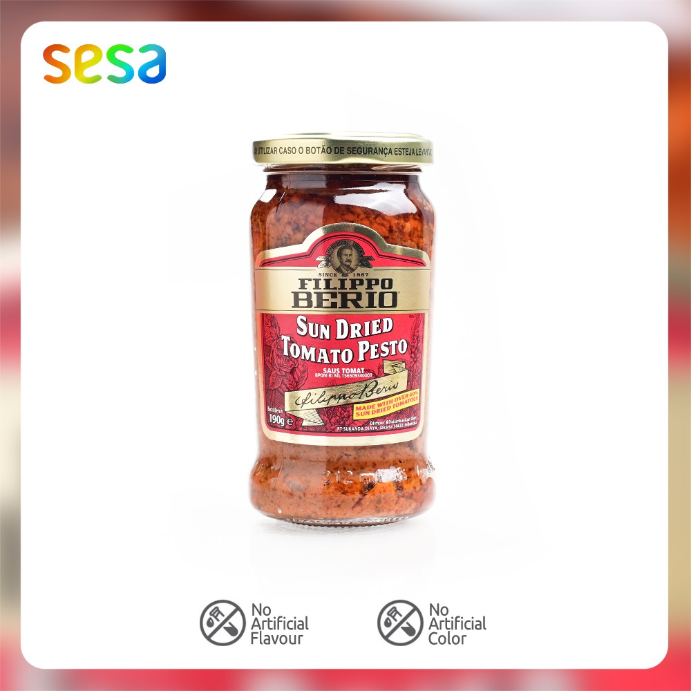 Jual FILIPPO BERIO Sun Dried Tomato Pesto 190gr Saus Pasta Shopee