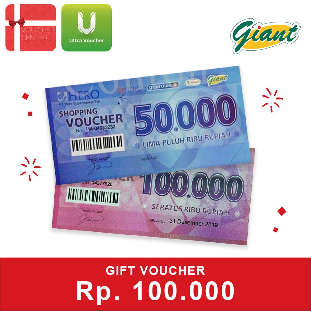 Jual Ultra Voucher Giant Gift Card Rp. 100.000,- | Shopee Indonesia