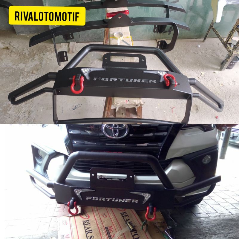 Jual Tanduk front bumper guard Fortuner vrz besi big overland Shopee