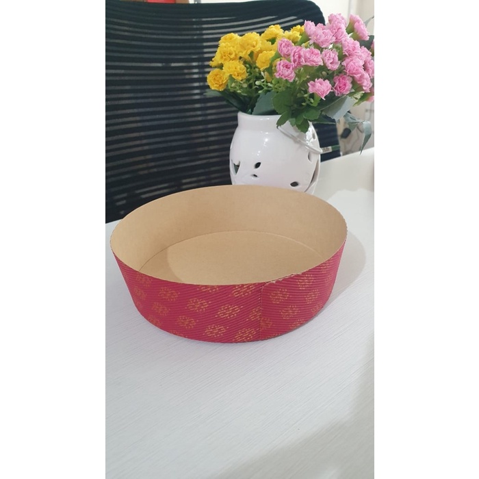 Jual Pannetone / Paper Cup / Kertas Roti Panneton Red Medium Rendah 16 ...