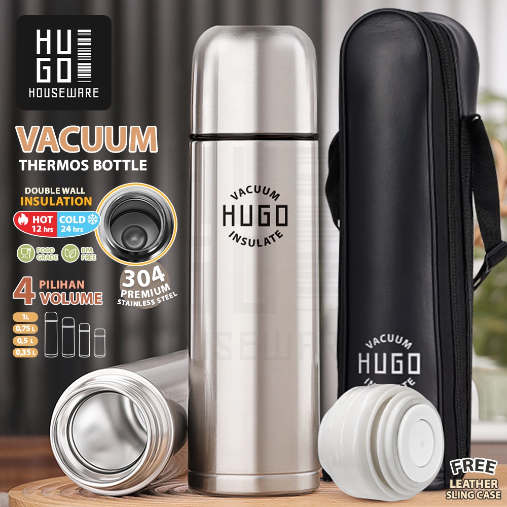 Jual HUGO Termos Stainless Steel Tahan Panas Dingin 24 Jam Termos Air ...