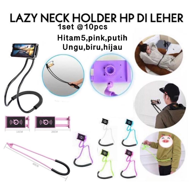 Jual Lazy Neck Phone Holder Penyangga Hp Universal Di Leher Stand Handphone Lazypod Shopee