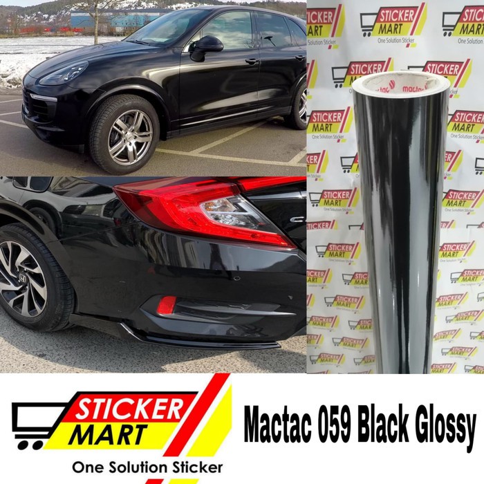 Jual Sticker Motor Mobil Mactac Black Glossy Hitam Kilap | Shopee Indonesia