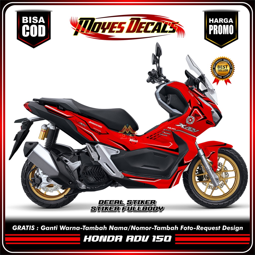 Jual Decal Full Body ADV 150 Blaser Line Rider Full Red Colors | Shopee ...